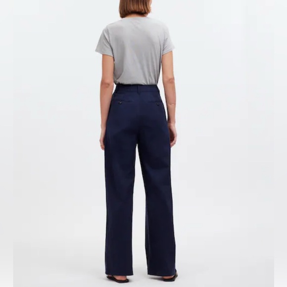 Madewell Navy Women's wide-leg Pants - Picture 3 of 7
